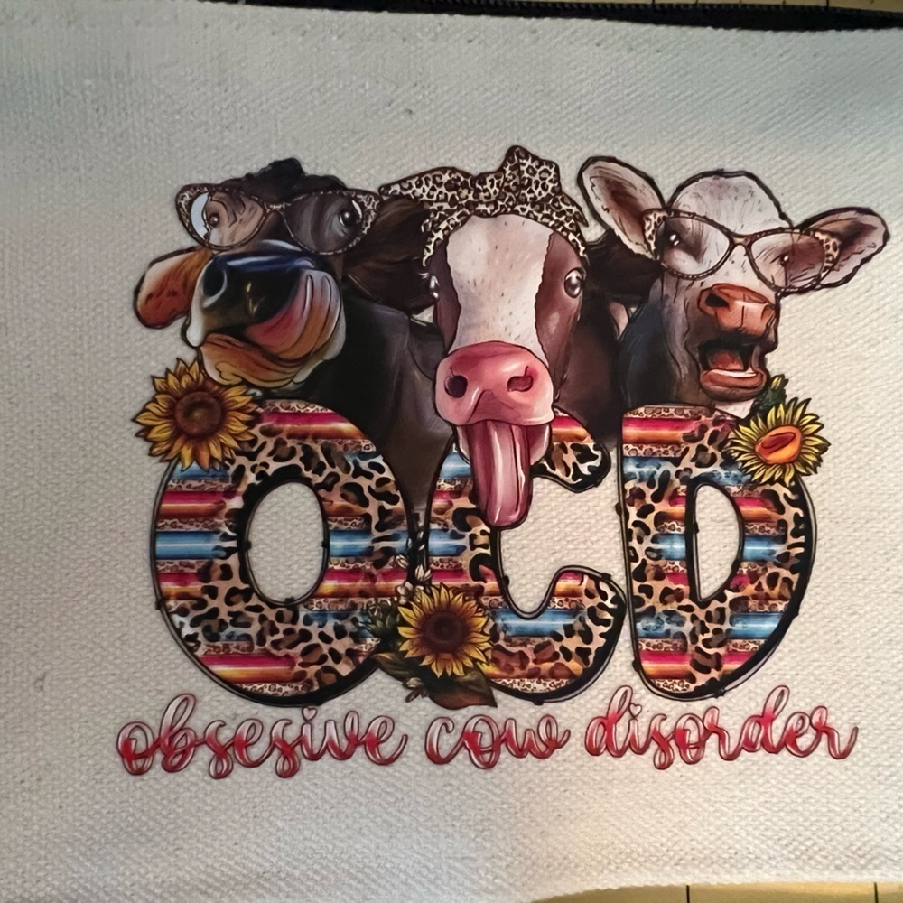 Handcrafted Lot of two make up bags with fresh pressed transfers! - Picture 2 of 3